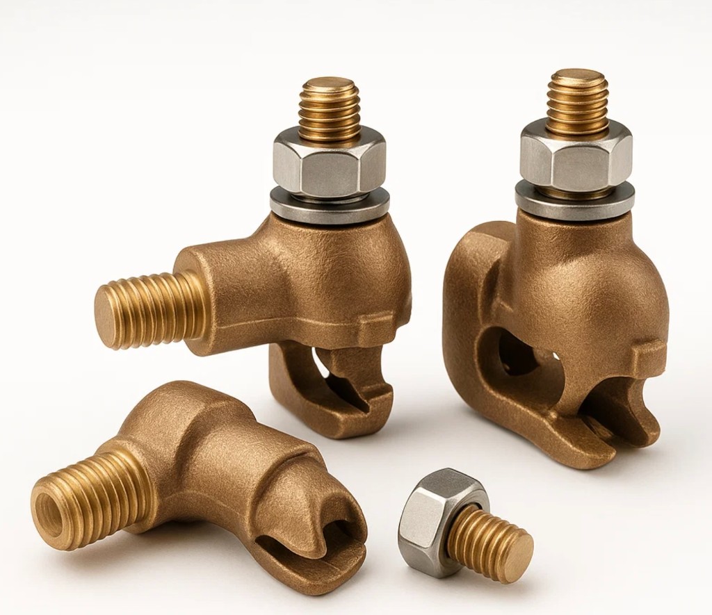 Transformer tank grounding connectors