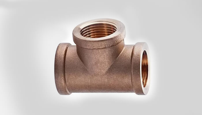 Bronze threaded tee fitting