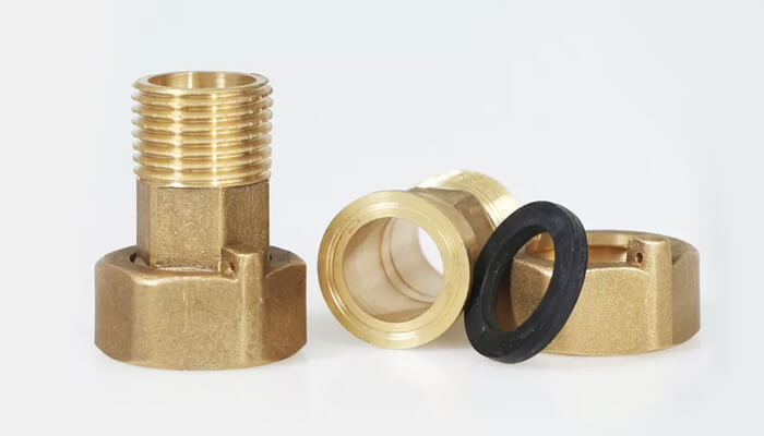 Brass meter union set