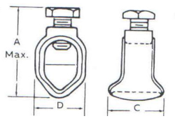 Ground rod clamp drawing