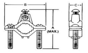 Water pipe clamp diagram